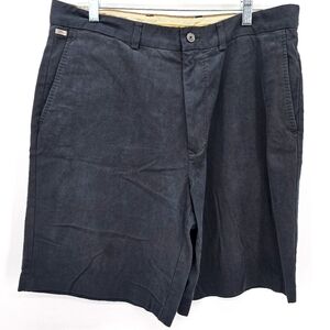 Tommy bahama silk blend cotton flat front shorts men's size 34